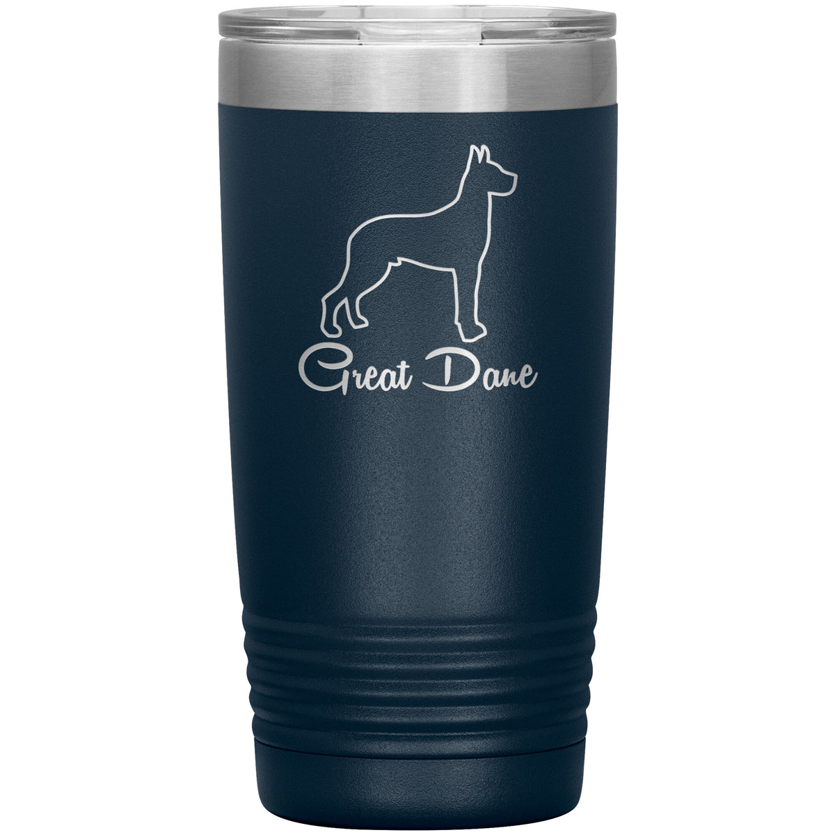 Great Dane Dog Outlined Silhouette 20oz Insulated Tumbler