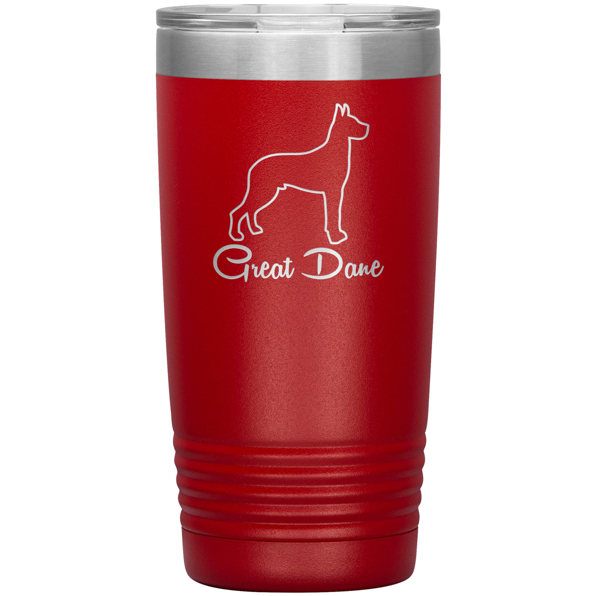 Great Dane Dog Outlined Silhouette 20oz Insulated Tumbler