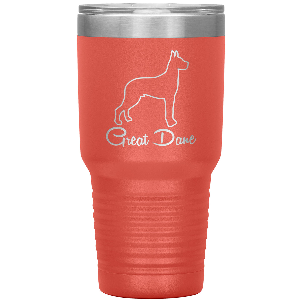 Great Dane Dog Outlined Silhouette 30oz Insulated Tumbler