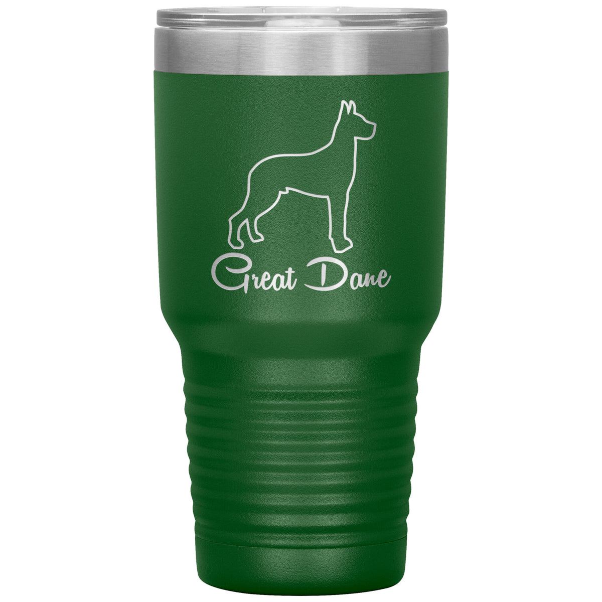 Great Dane Dog Outlined Silhouette 30oz Insulated Tumbler