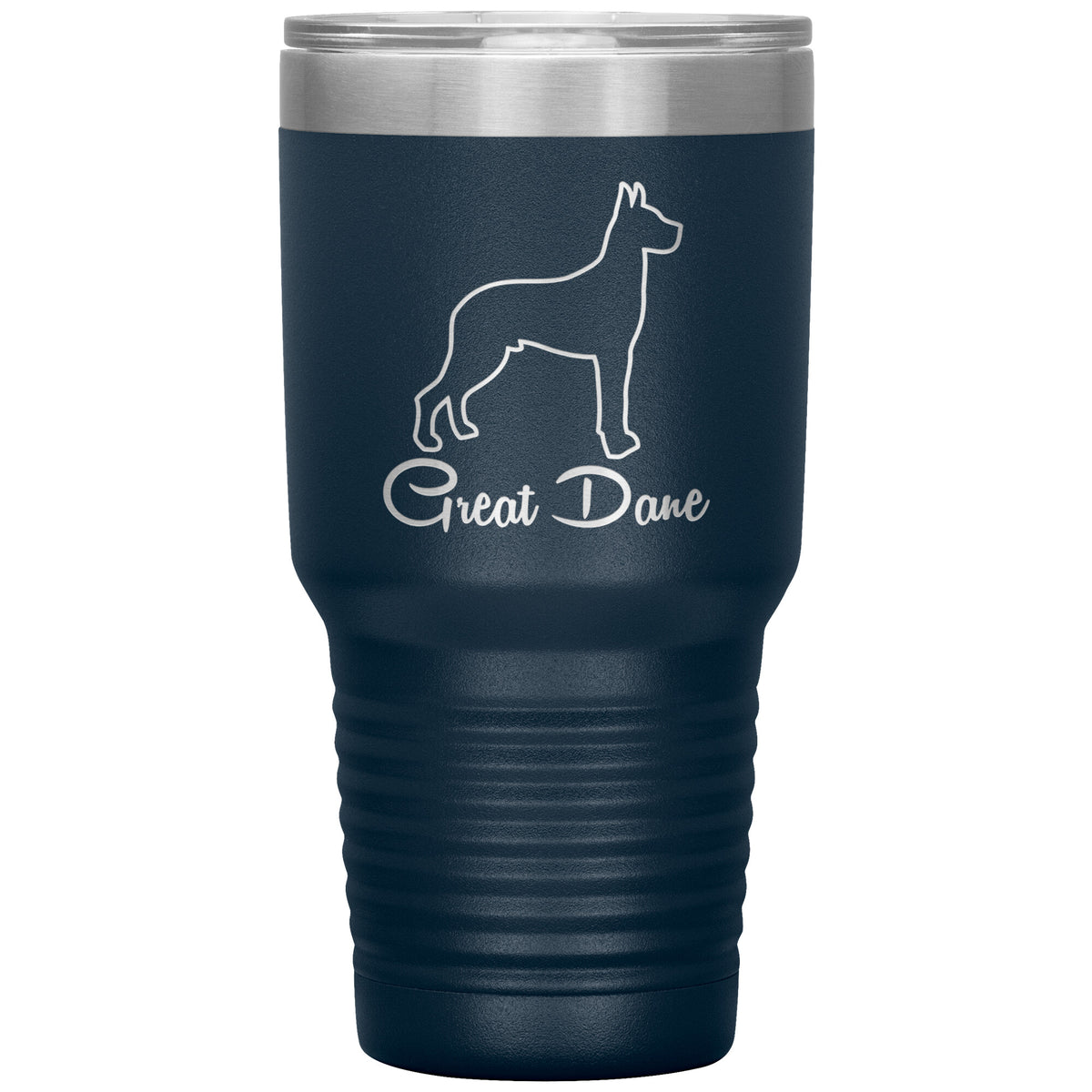 Great Dane Dog Outlined Silhouette 30oz Insulated Tumbler
