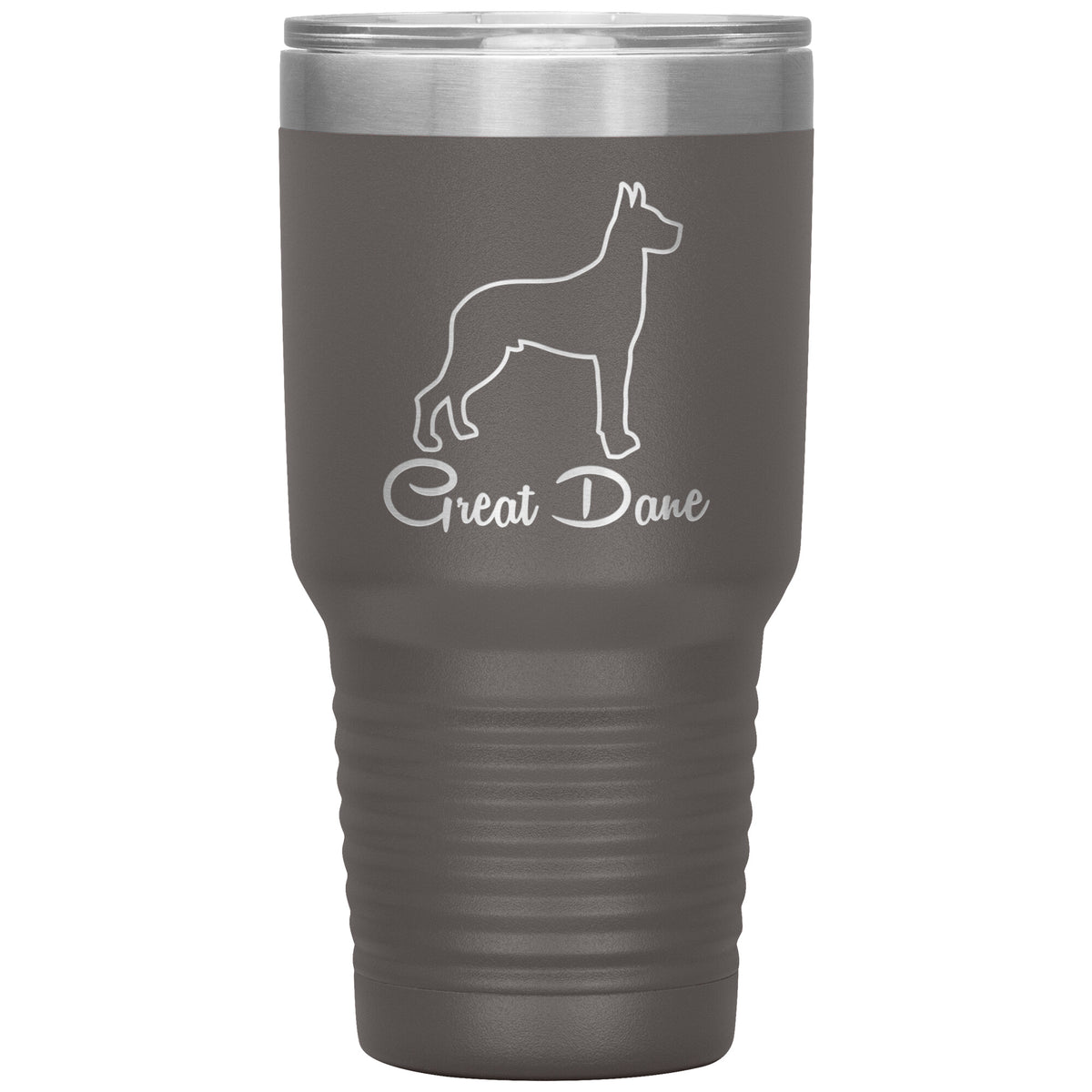 Great Dane Dog Outlined Silhouette 30oz Insulated Tumbler