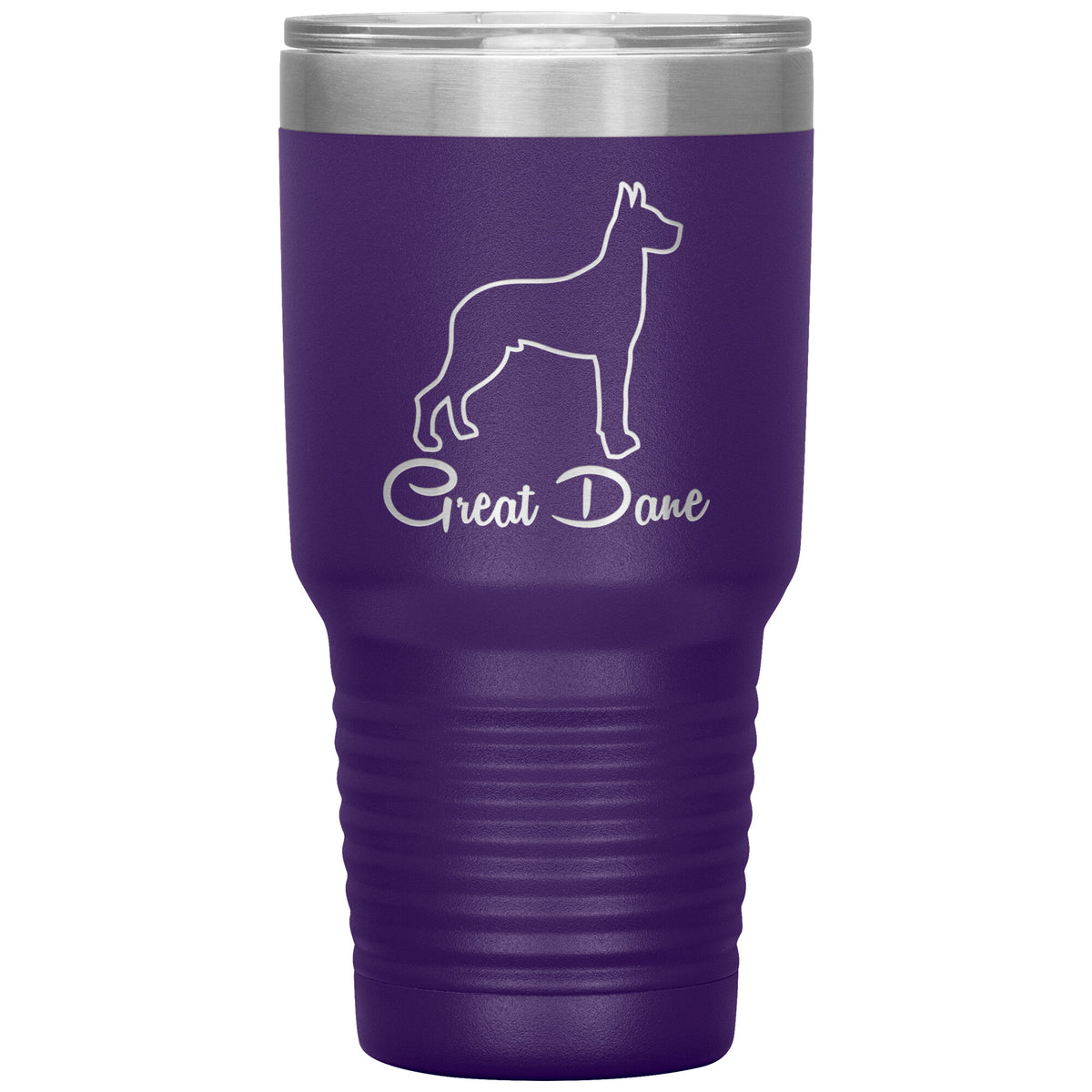 Great Dane Dog Outlined Silhouette 30oz Insulated Tumbler