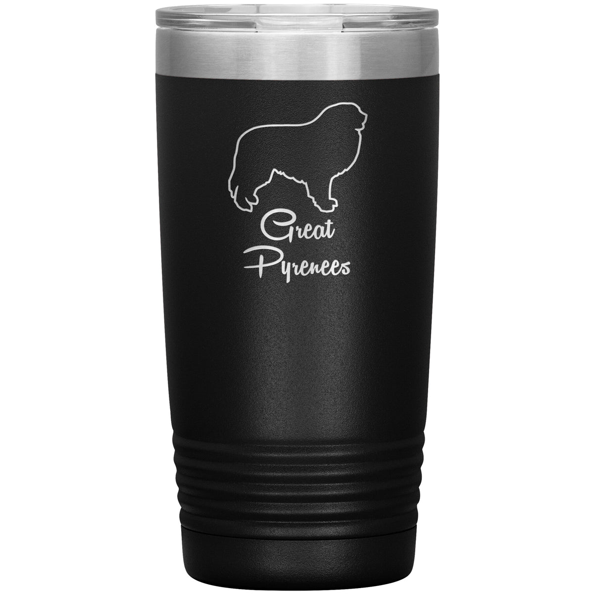 Great Pyrenees Dog Outlined Silhouette 20oz Insulated Tumbler