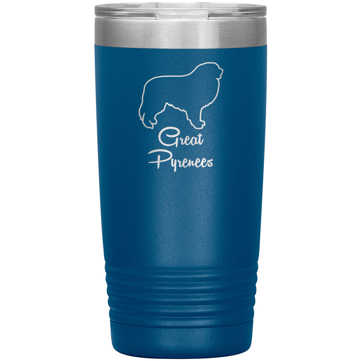 Great Pyrenees Dog Outlined Silhouette 20oz Insulated Tumbler