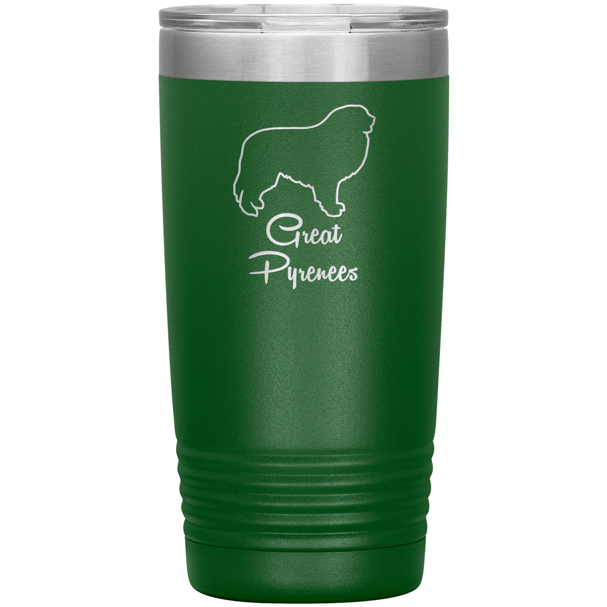 Great Pyrenees Dog Outlined Silhouette 20oz Insulated Tumbler