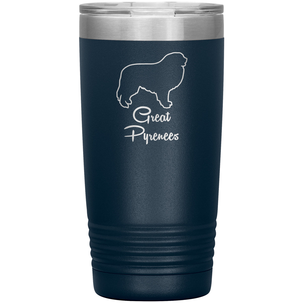 Great Pyrenees Dog Outlined Silhouette 20oz Insulated Tumbler