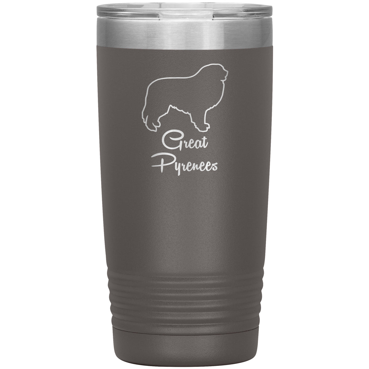 Great Pyrenees Dog Outlined Silhouette 20oz Insulated Tumbler
