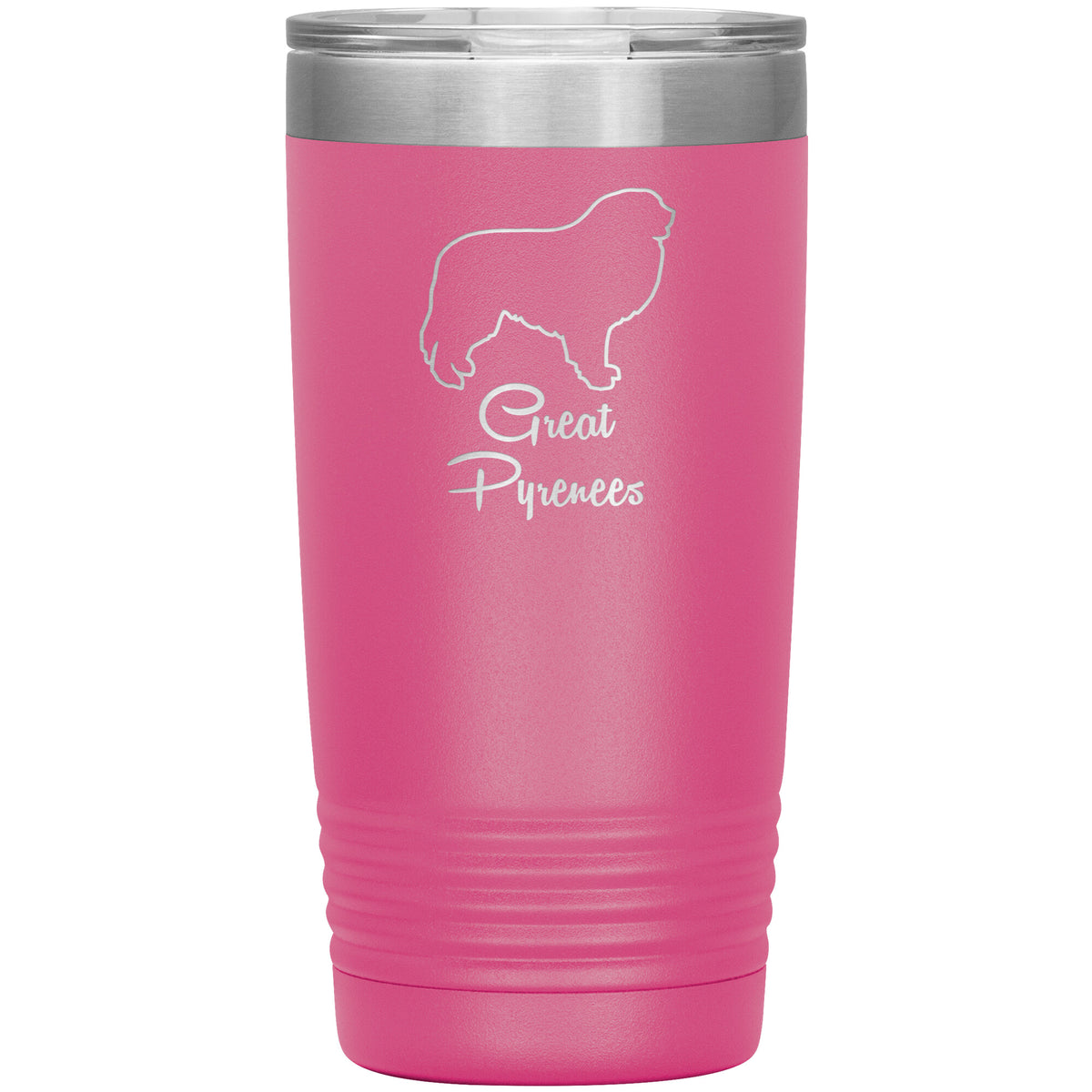 Great Pyrenees Dog Outlined Silhouette 20oz Insulated Tumbler