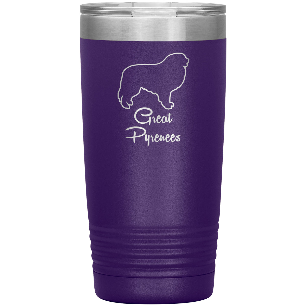 Great Pyrenees Dog Outlined Silhouette 20oz Insulated Tumbler