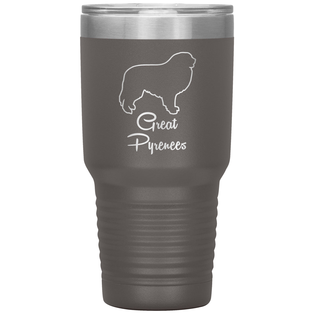 Great Pyrenees Dog Outlined Silhouette 30oz Insulated Tumbler
