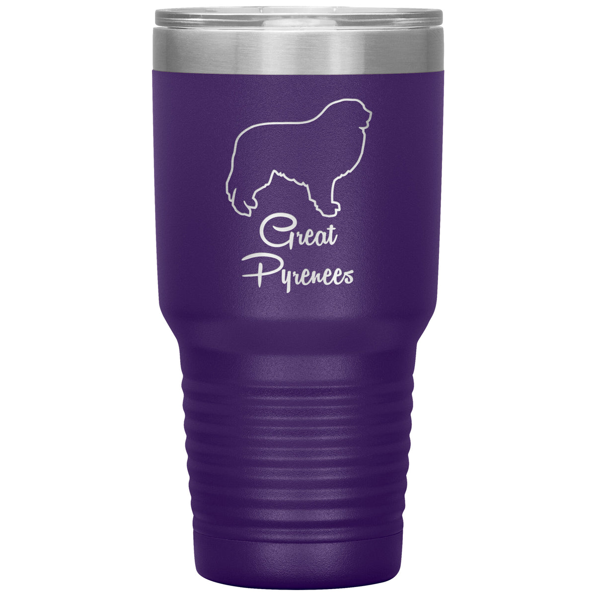 Great Pyrenees Dog Outlined Silhouette 30oz Insulated Tumbler