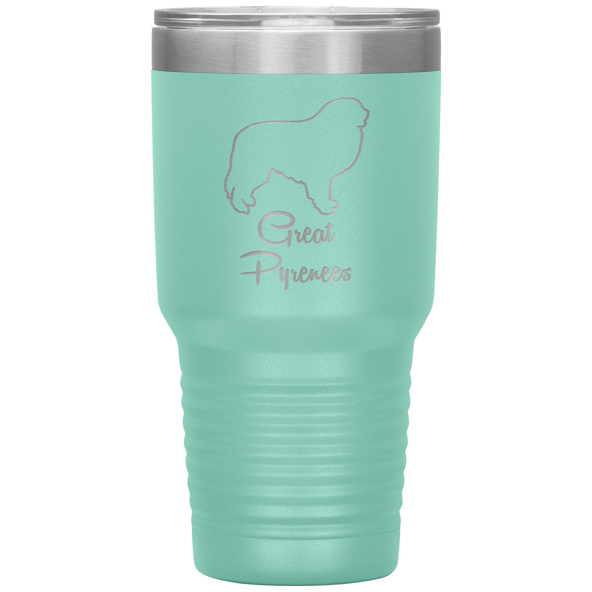 Great Pyrenees Dog Outlined Silhouette 30oz Insulated Tumbler