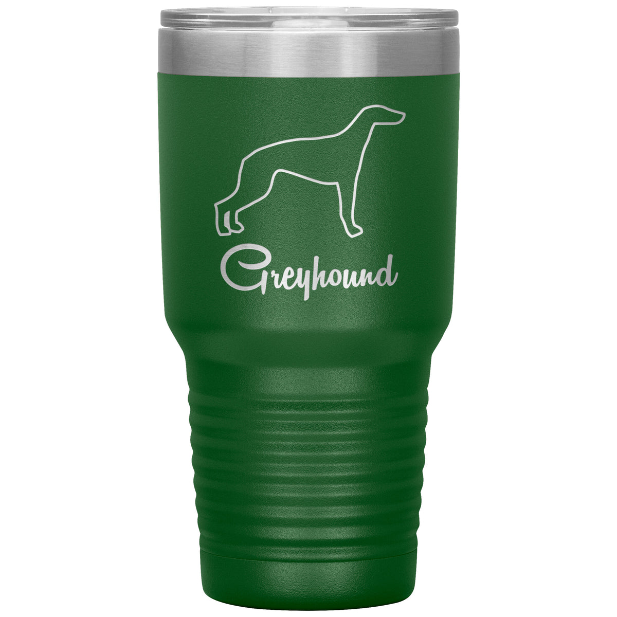 Greyhound Dog Outlined Silhouette 30oz Insulated Tumbler