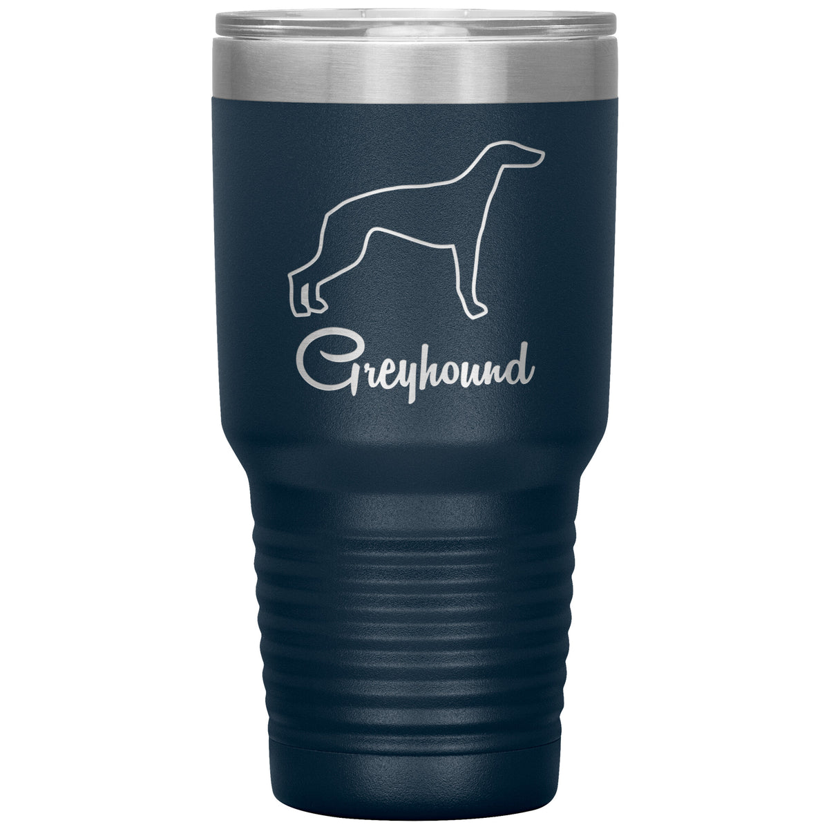 Greyhound Dog Outlined Silhouette 30oz Insulated Tumbler