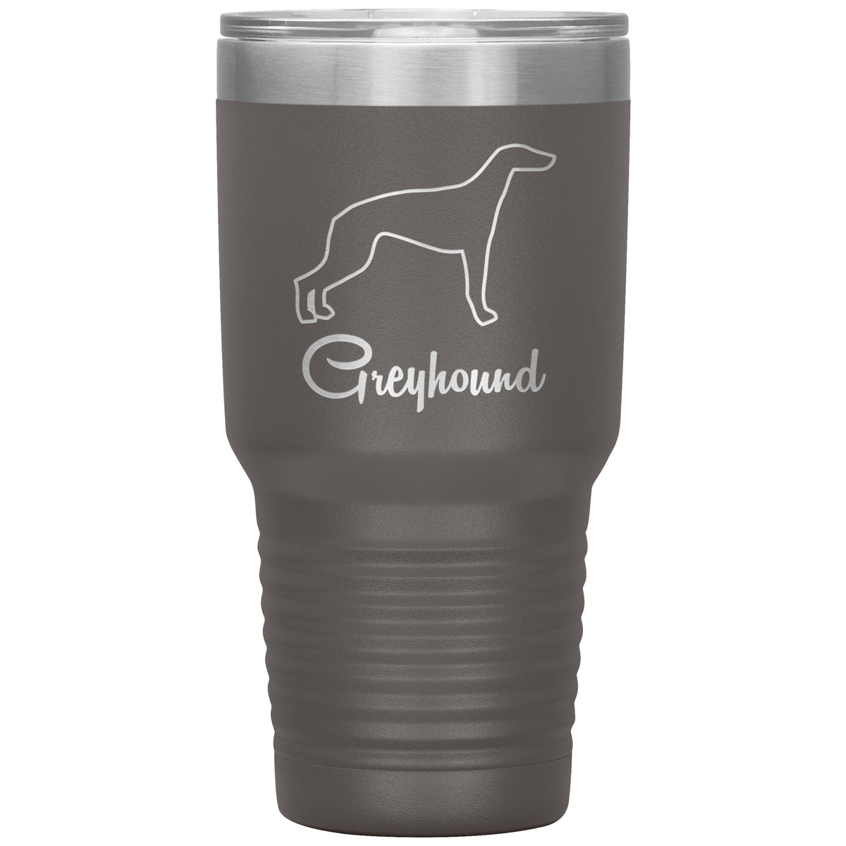 Greyhound Dog Outlined Silhouette 30oz Insulated Tumbler