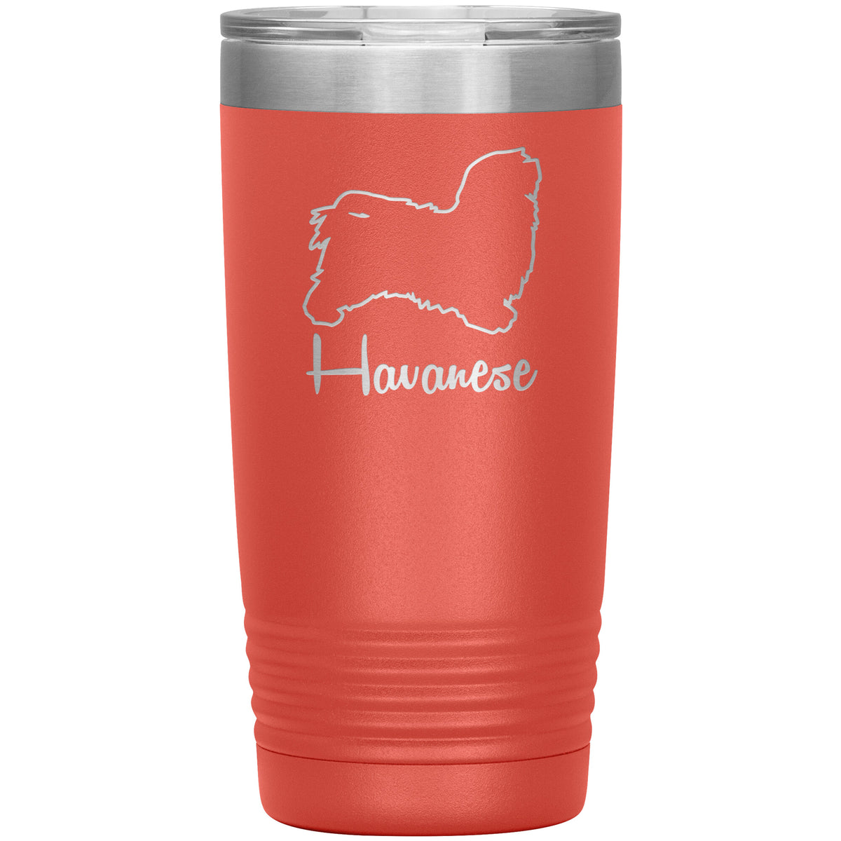 Havanese Dog Outlined Silhouette 20oz Insulated Tumbler