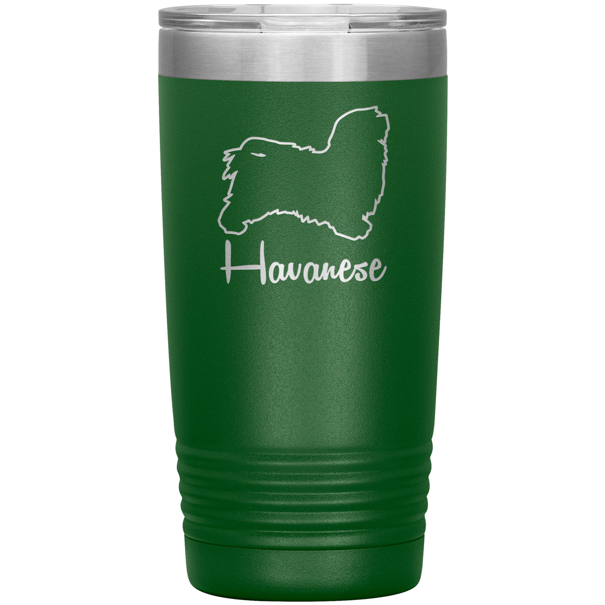 Havanese Dog Outlined Silhouette 20oz Insulated Tumbler