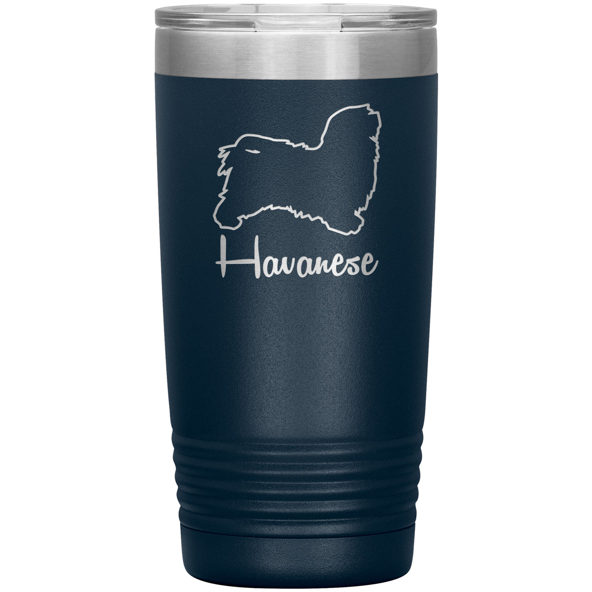 Havanese Dog Outlined Silhouette 20oz Insulated Tumbler