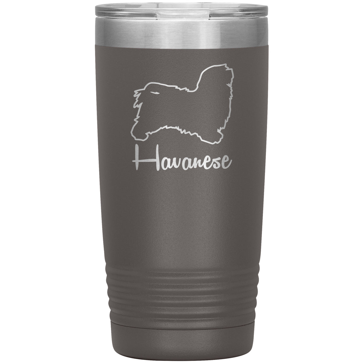 Havanese Dog Outlined Silhouette 20oz Insulated Tumbler