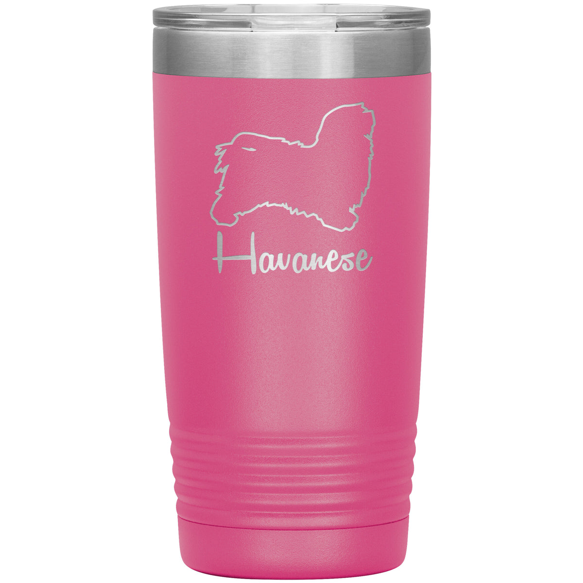 Havanese Dog Outlined Silhouette 20oz Insulated Tumbler