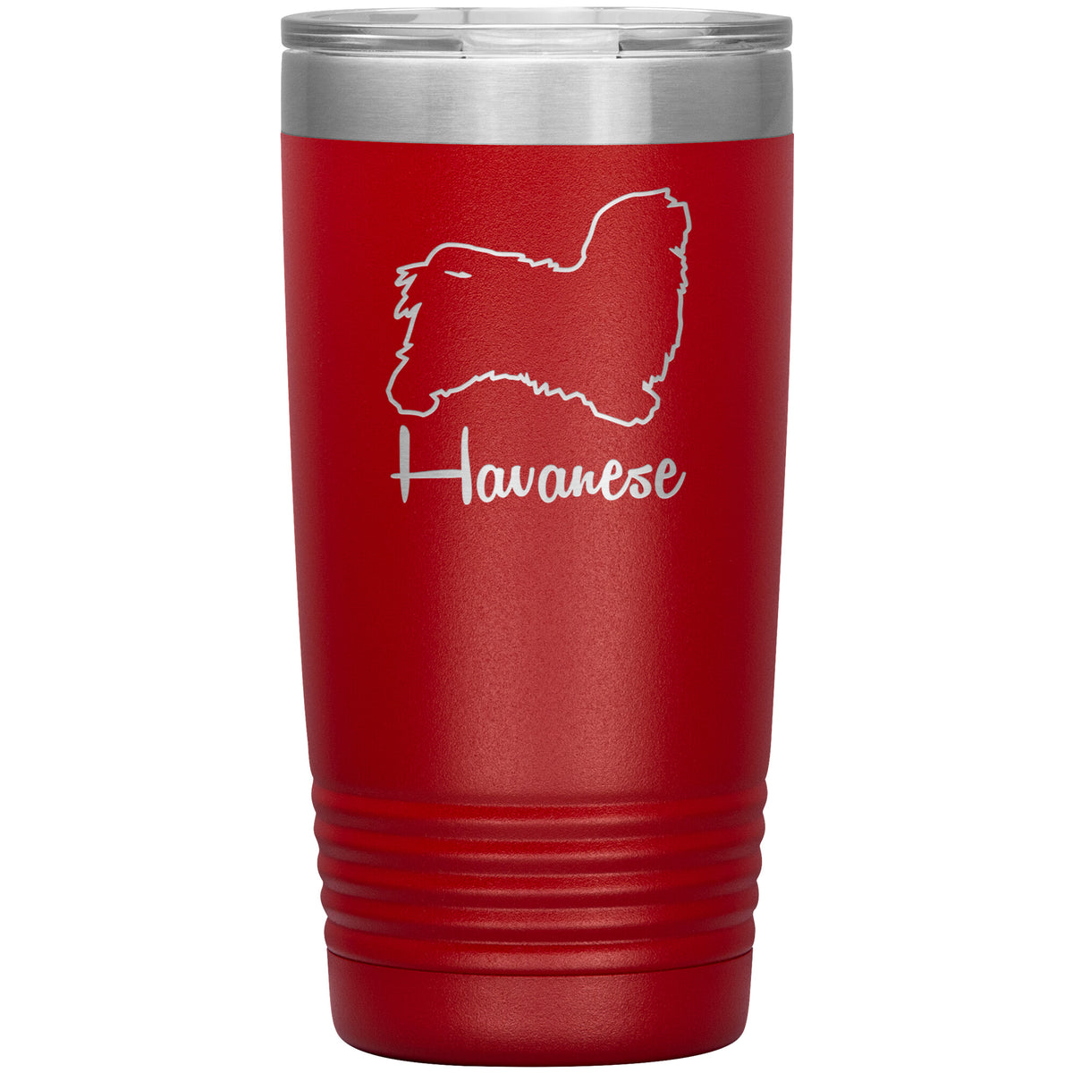 Havanese Dog Outlined Silhouette 20oz Insulated Tumbler