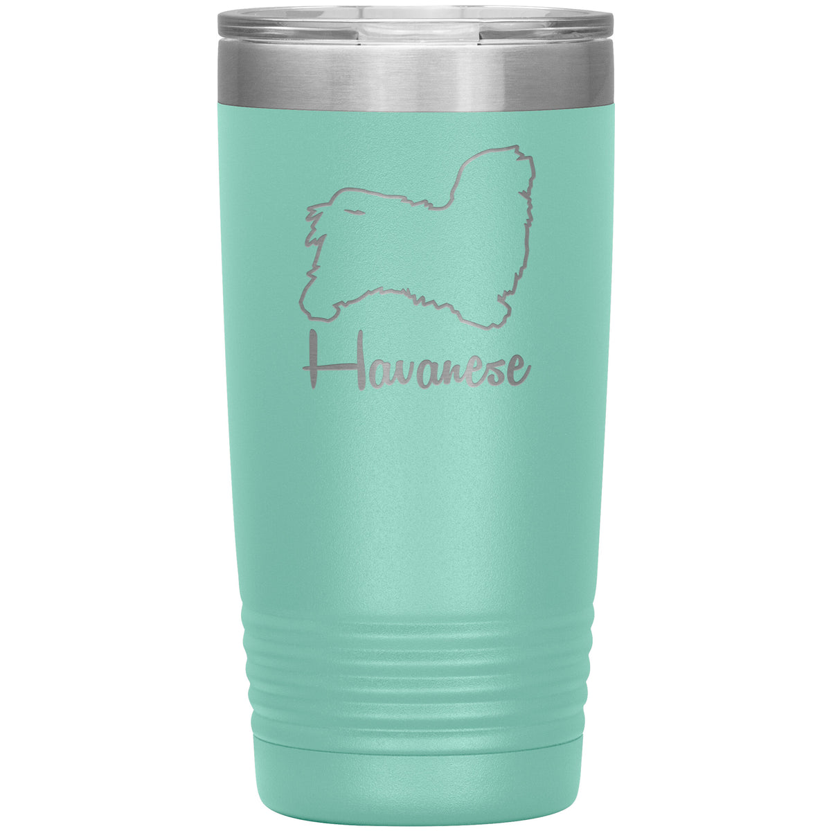 Havanese Dog Outlined Silhouette 20oz Insulated Tumbler
