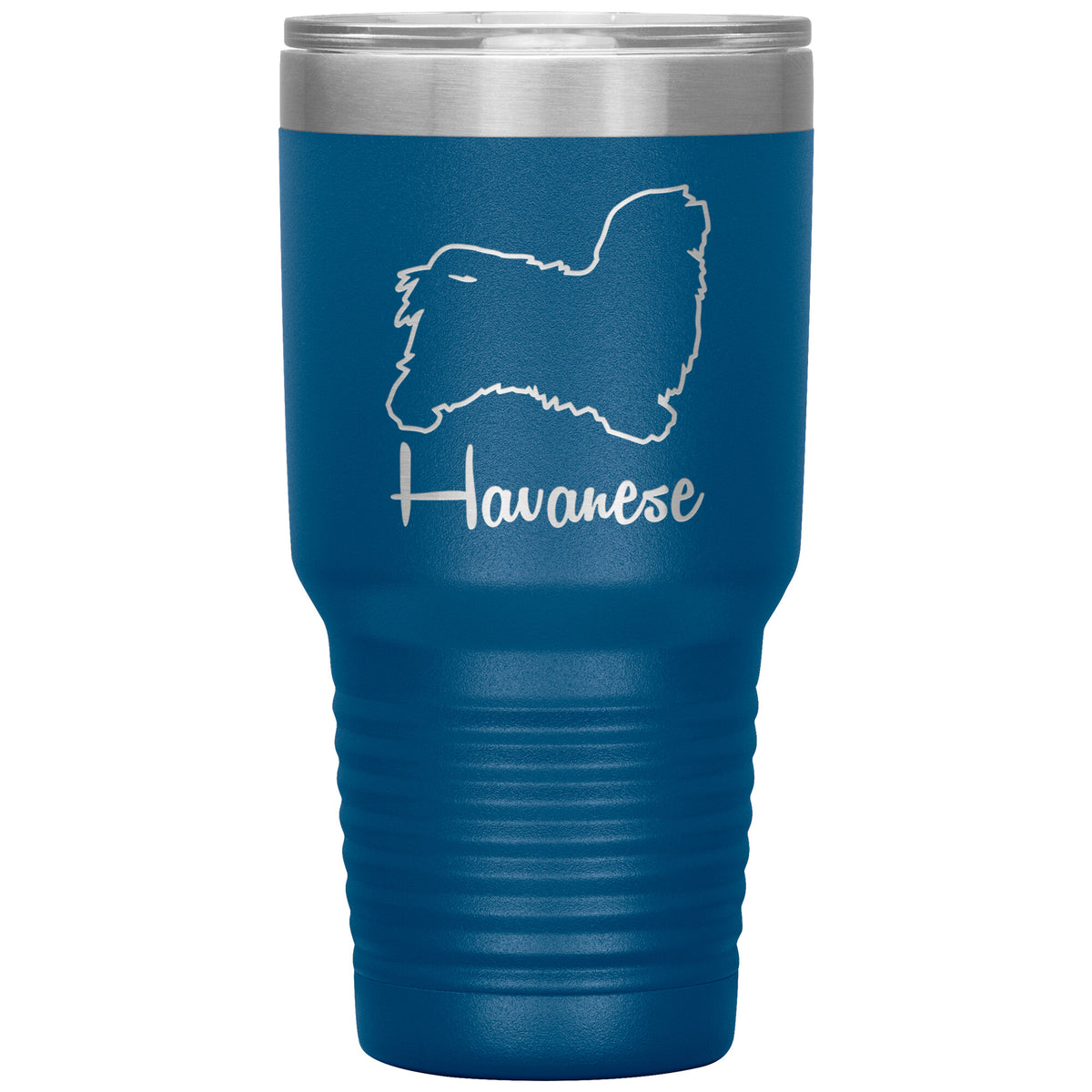 Havanese Dog Outlined Silhouette 30oz Insulated Tumbler
