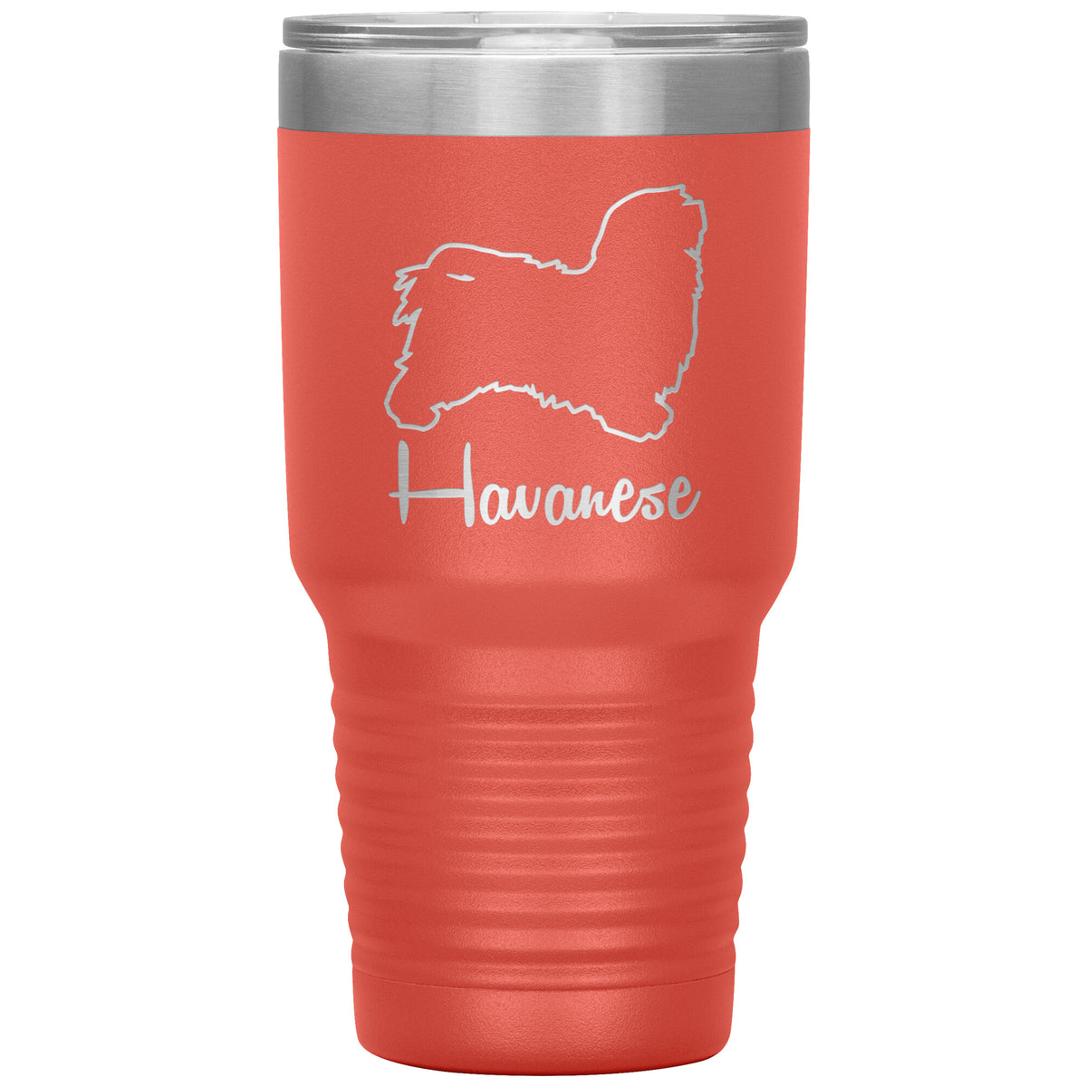 Havanese Dog Outlined Silhouette 30oz Insulated Tumbler