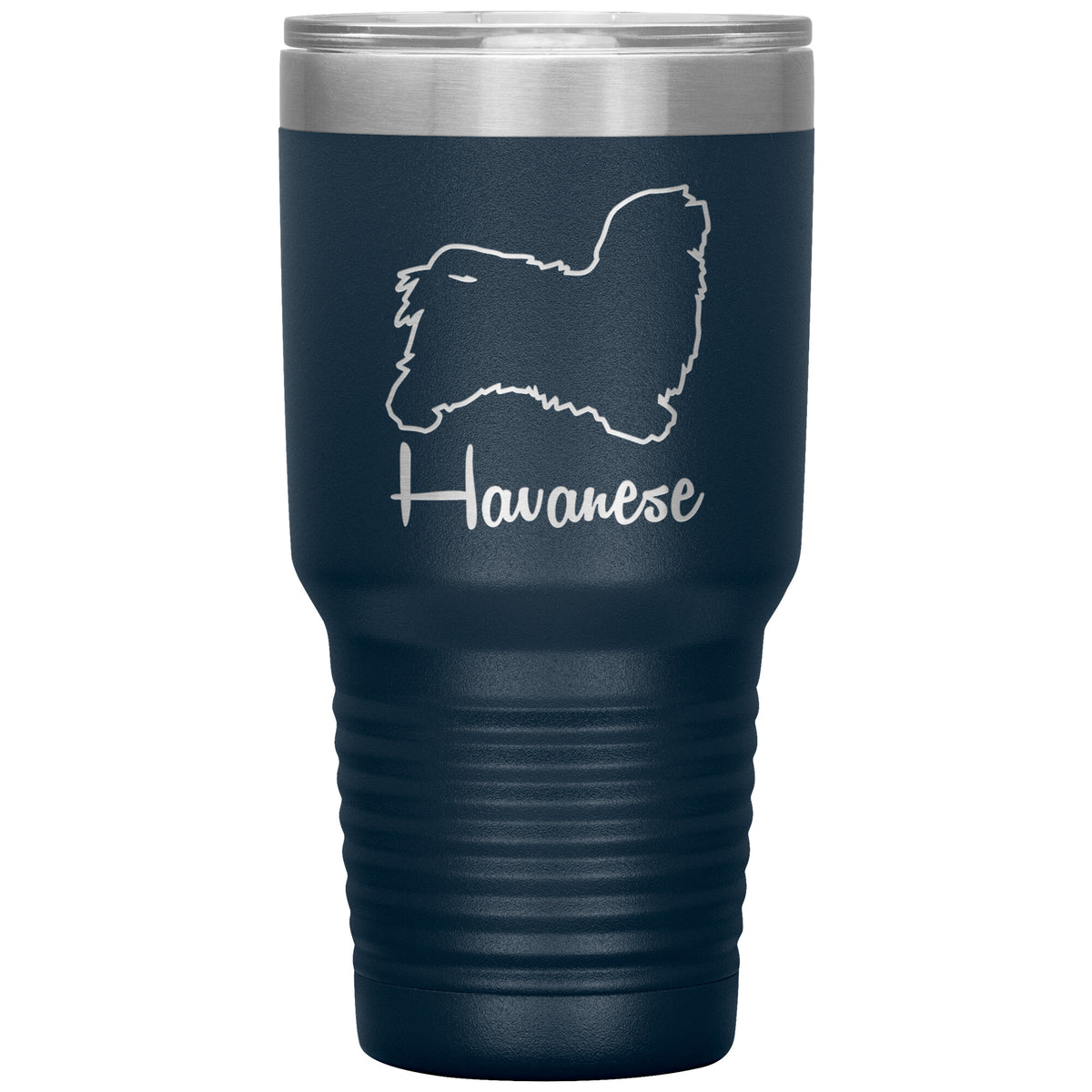 Havanese Dog Outlined Silhouette 30oz Insulated Tumbler