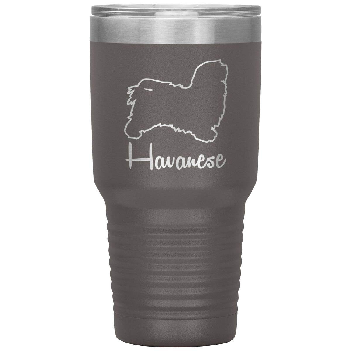 Havanese Dog Outlined Silhouette 30oz Insulated Tumbler