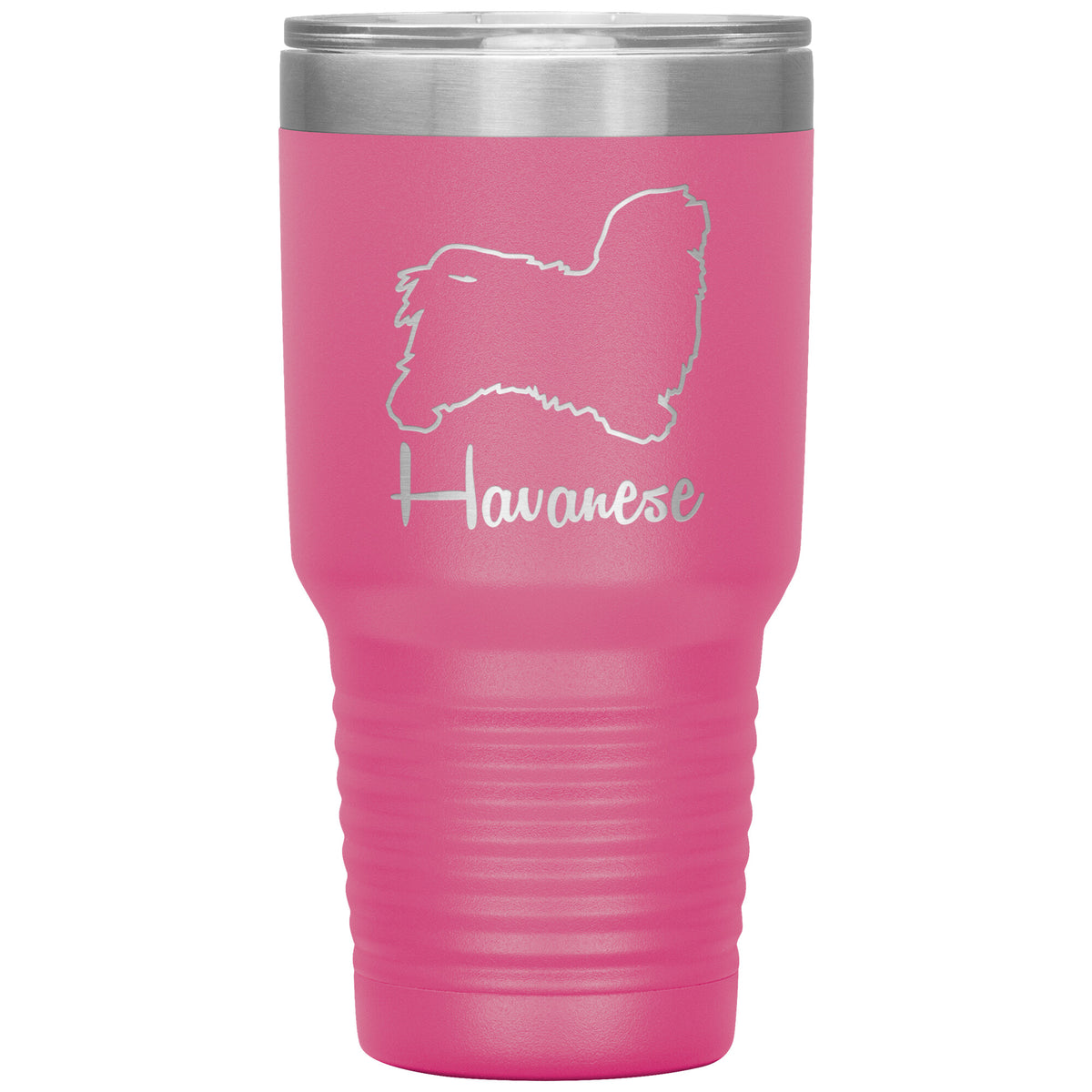 Havanese Dog Outlined Silhouette 30oz Insulated Tumbler