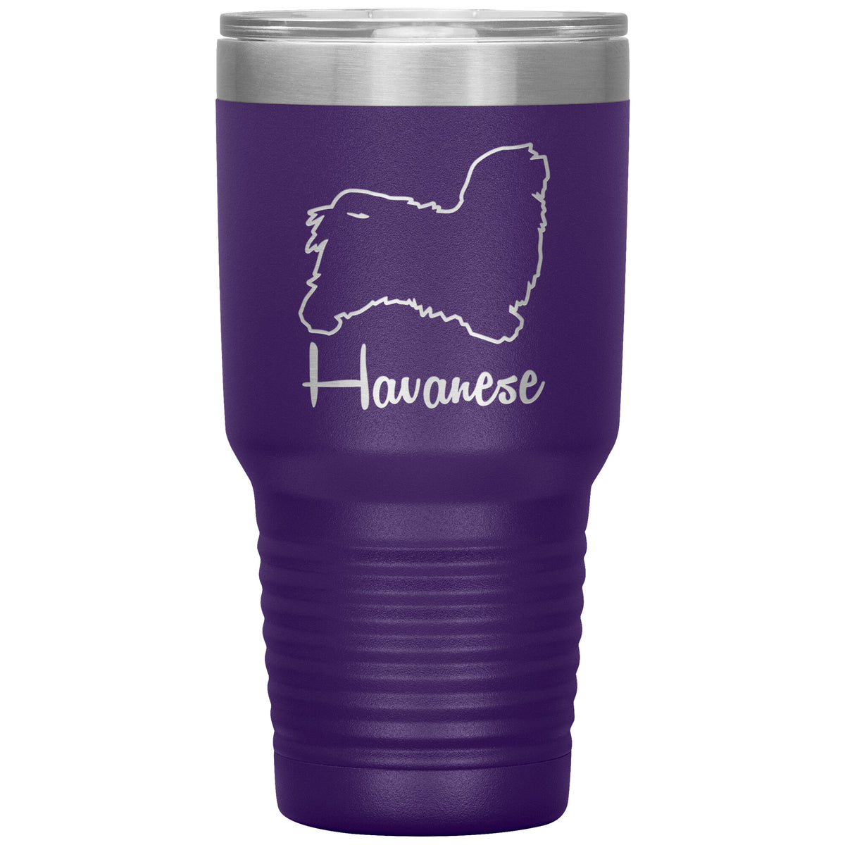 Havanese Dog Outlined Silhouette 30oz Insulated Tumbler