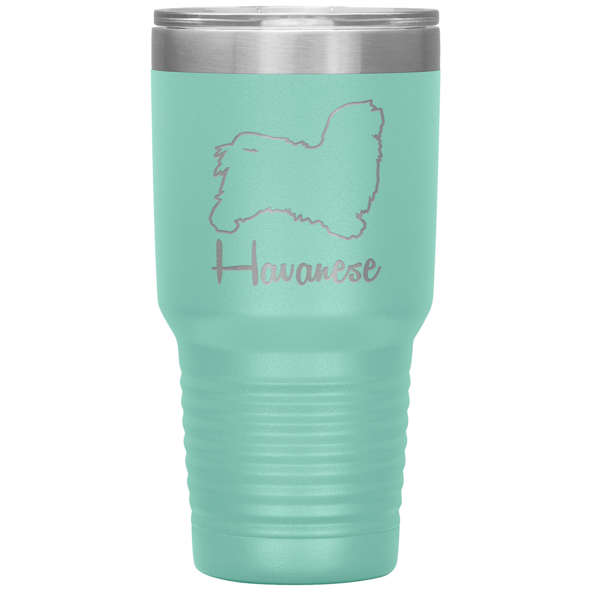 Havanese Dog Outlined Silhouette 30oz Insulated Tumbler