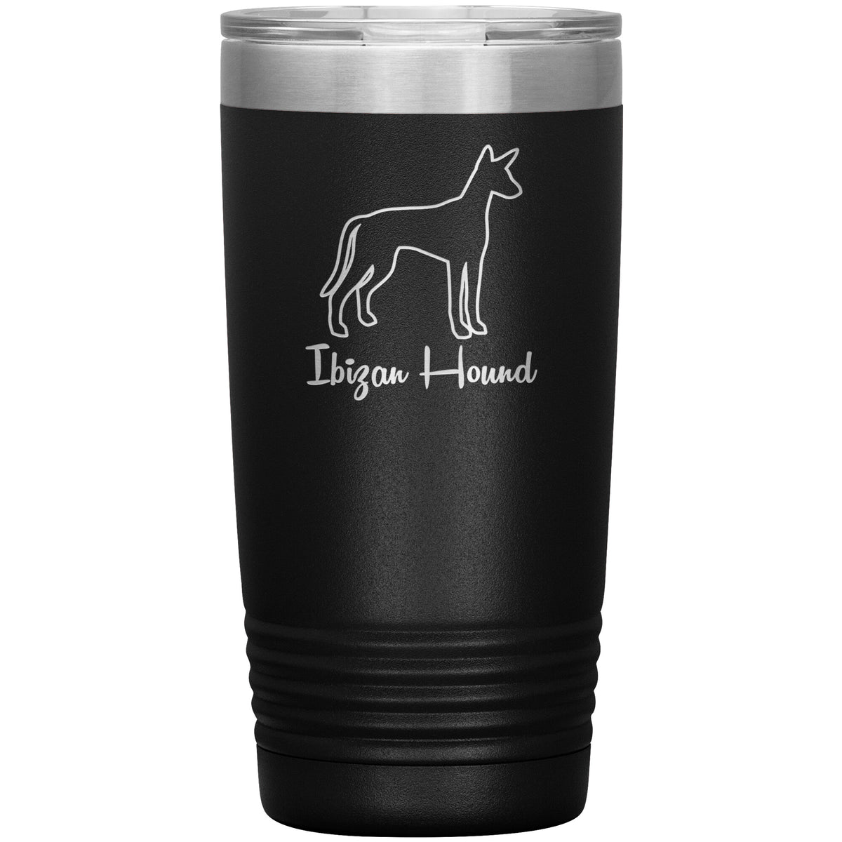 Ibizan Hound Dog Outlined Silhouette 20oz Insulated Tumbler
