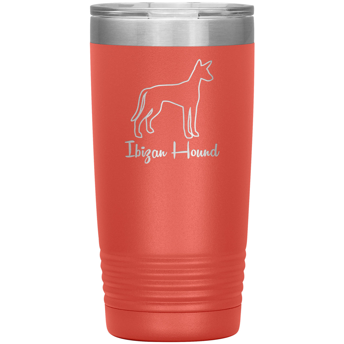 Ibizan Hound Dog Outlined Silhouette 20oz Insulated Tumbler