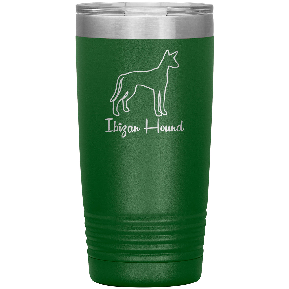 Ibizan Hound Dog Outlined Silhouette 20oz Insulated Tumbler