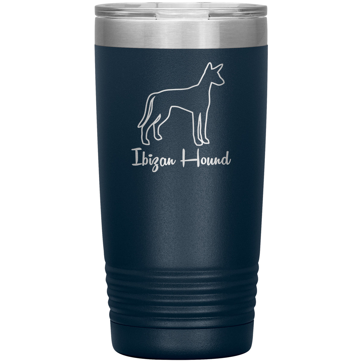Ibizan Hound Dog Outlined Silhouette 20oz Insulated Tumbler