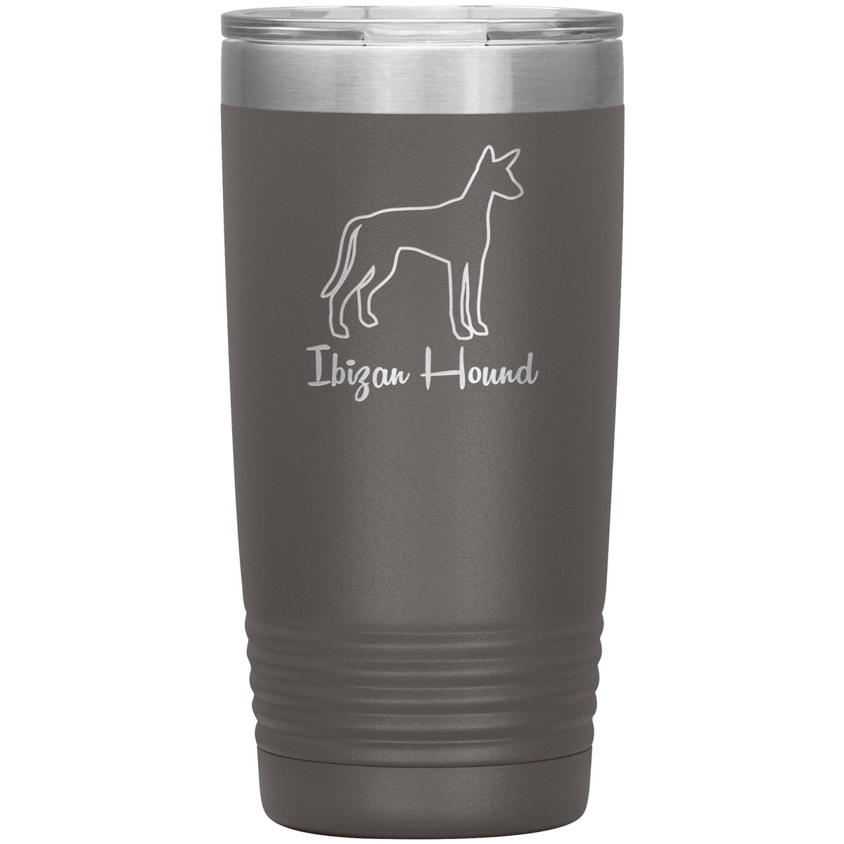 Ibizan Hound Dog Outlined Silhouette 20oz Insulated Tumbler