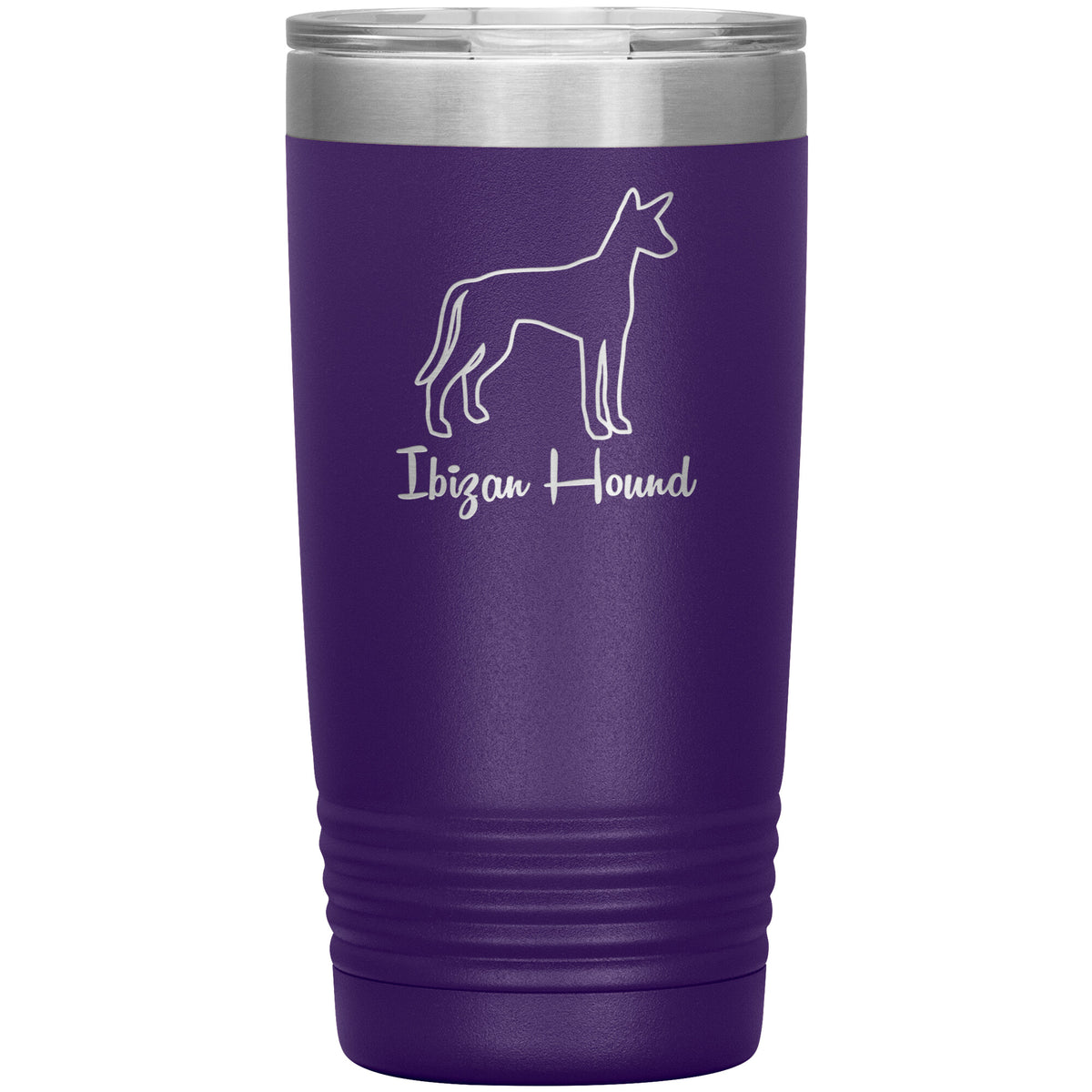 Ibizan Hound Dog Outlined Silhouette 20oz Insulated Tumbler
