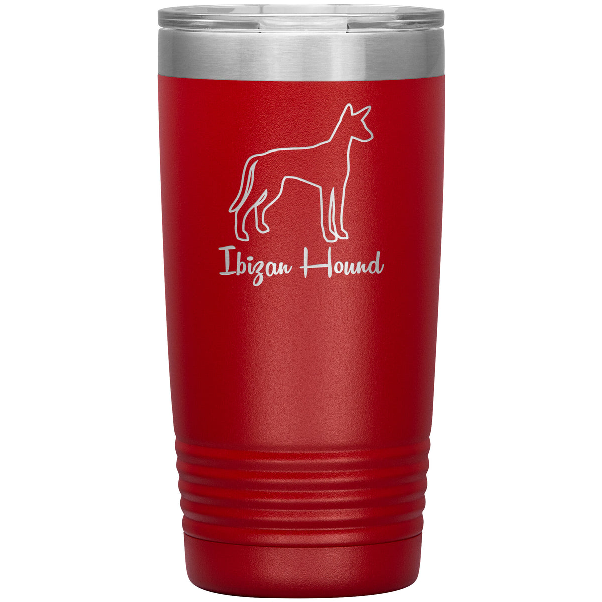 Ibizan Hound Dog Outlined Silhouette 20oz Insulated Tumbler