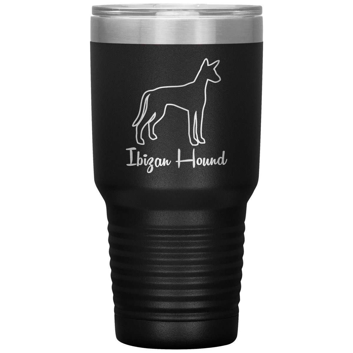 Ibizan Hound Dog Outlined Silhouette 30oz Insulated Tumbler