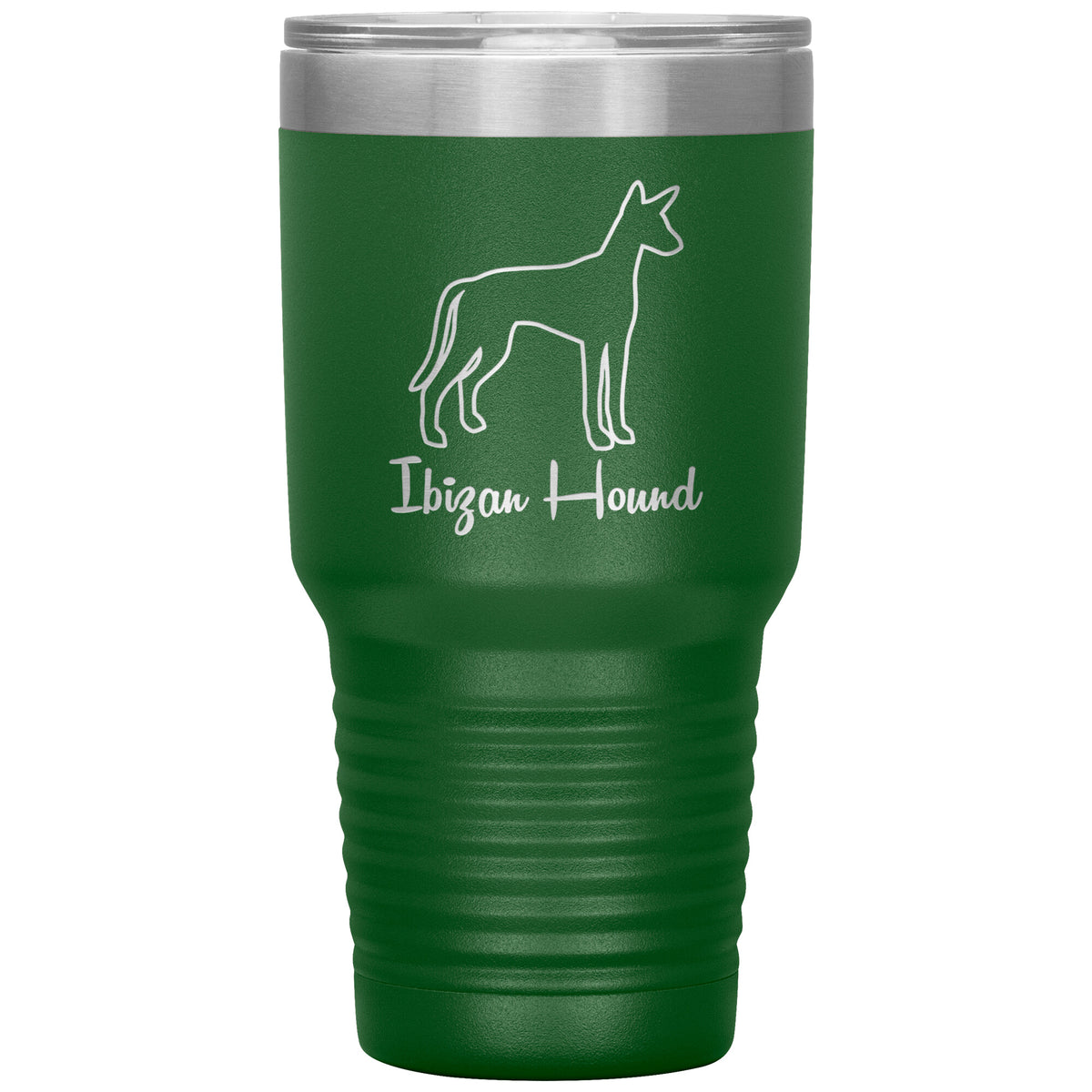 Ibizan Hound Dog Outlined Silhouette 30oz Insulated Tumbler