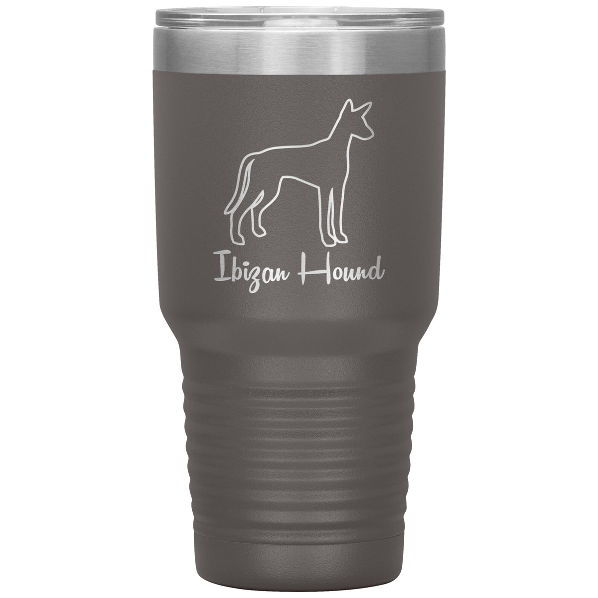 Ibizan Hound Dog Outlined Silhouette 30oz Insulated Tumbler