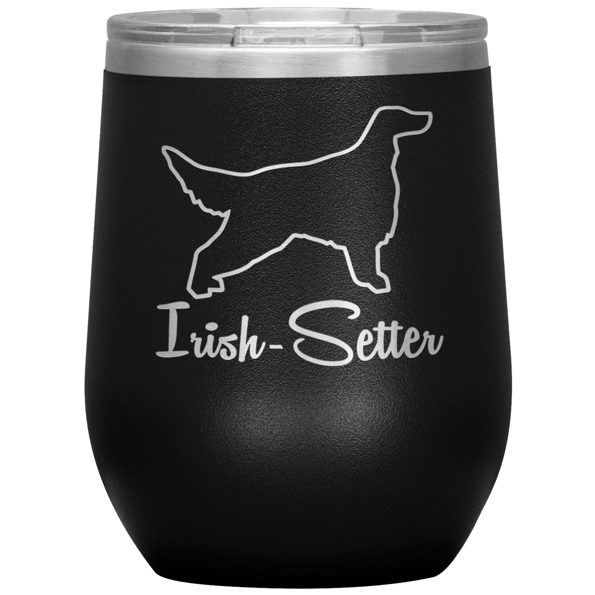Irish Setter Dog Outlined Silhouette 12oz Wine Insulated Tumbler