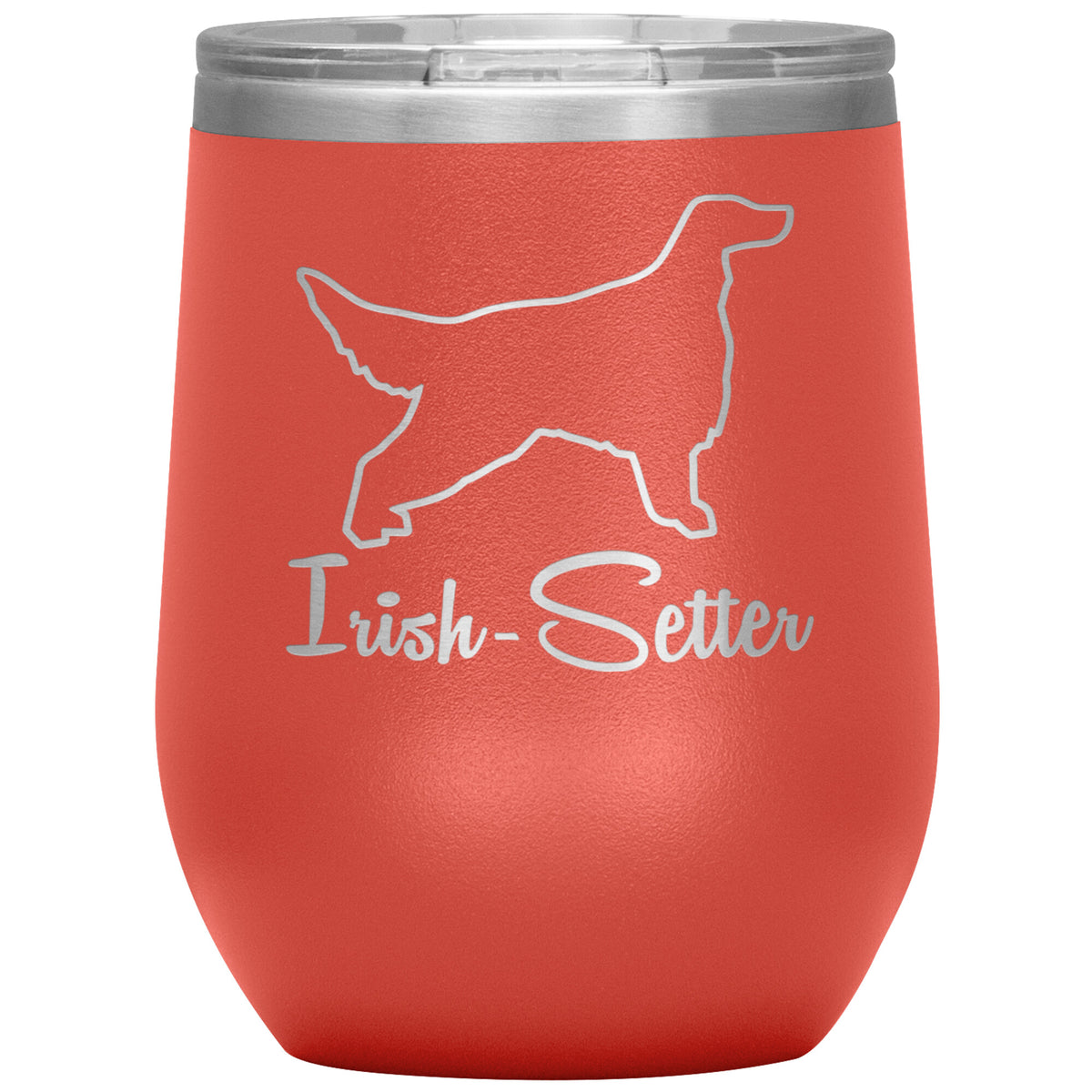 Irish Setter Dog Outlined Silhouette 12oz Wine Insulated Tumbler