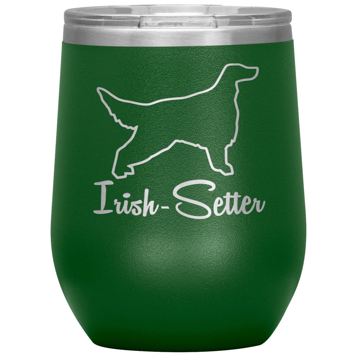 Irish Setter Dog Outlined Silhouette 12oz Wine Insulated Tumbler