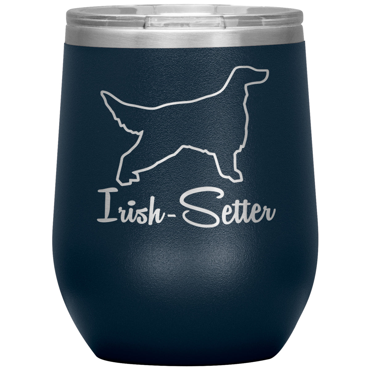 Irish Setter Dog Outlined Silhouette 12oz Wine Insulated Tumbler