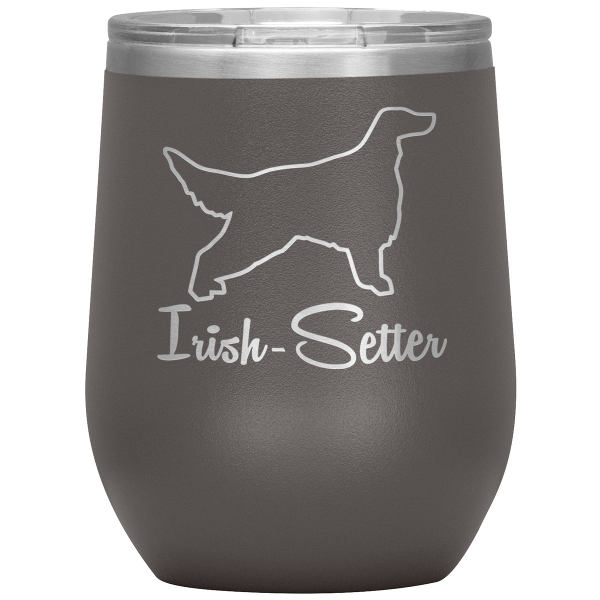 Irish Setter Dog Outlined Silhouette 12oz Wine Insulated Tumbler