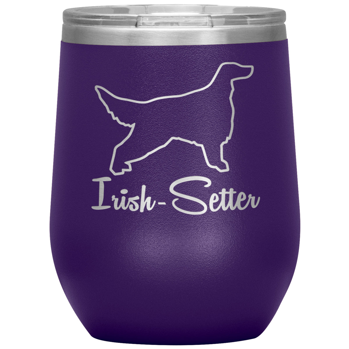 Irish Setter Dog Outlined Silhouette 12oz Wine Insulated Tumbler